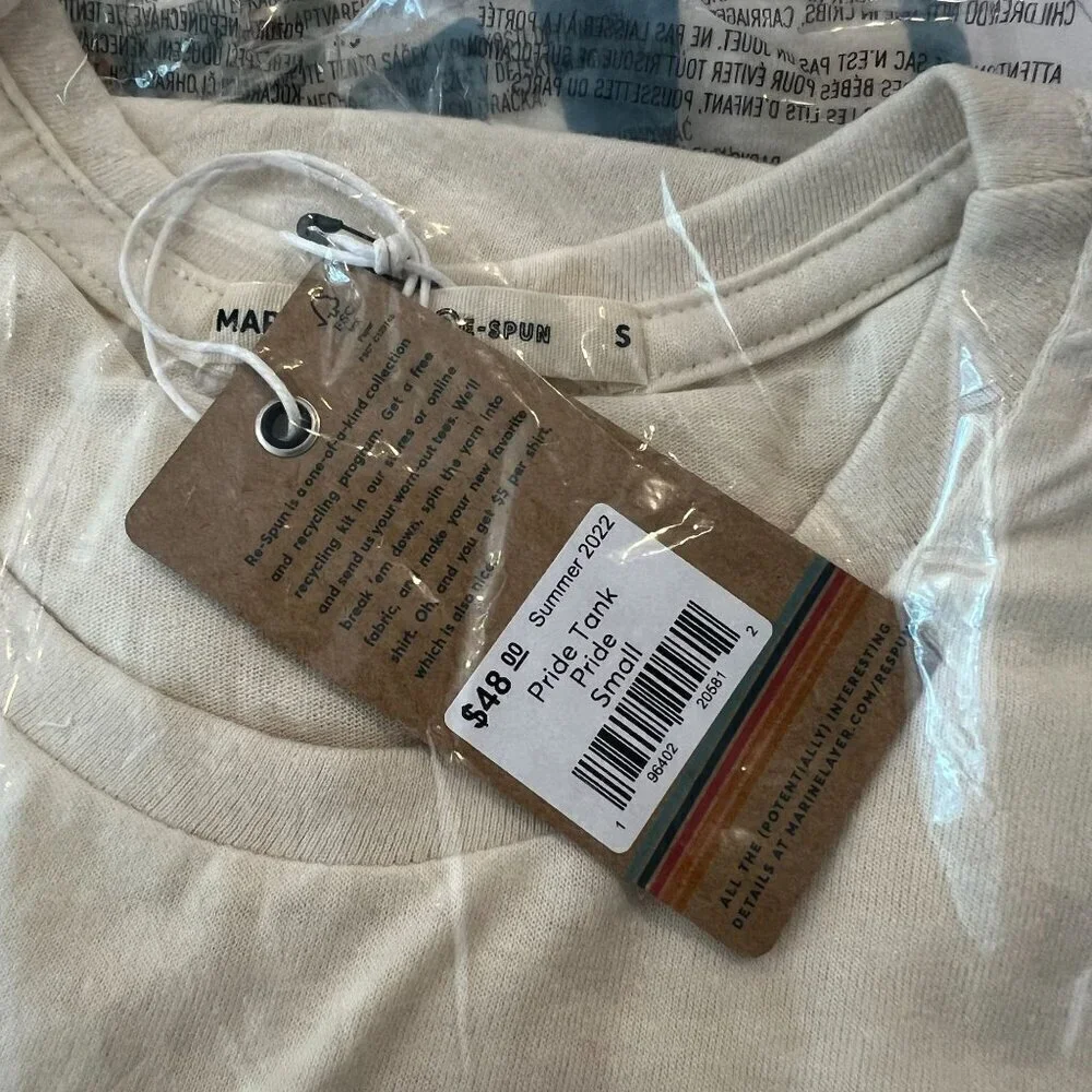 Marine Layer Pride Tank Pride Large Off White